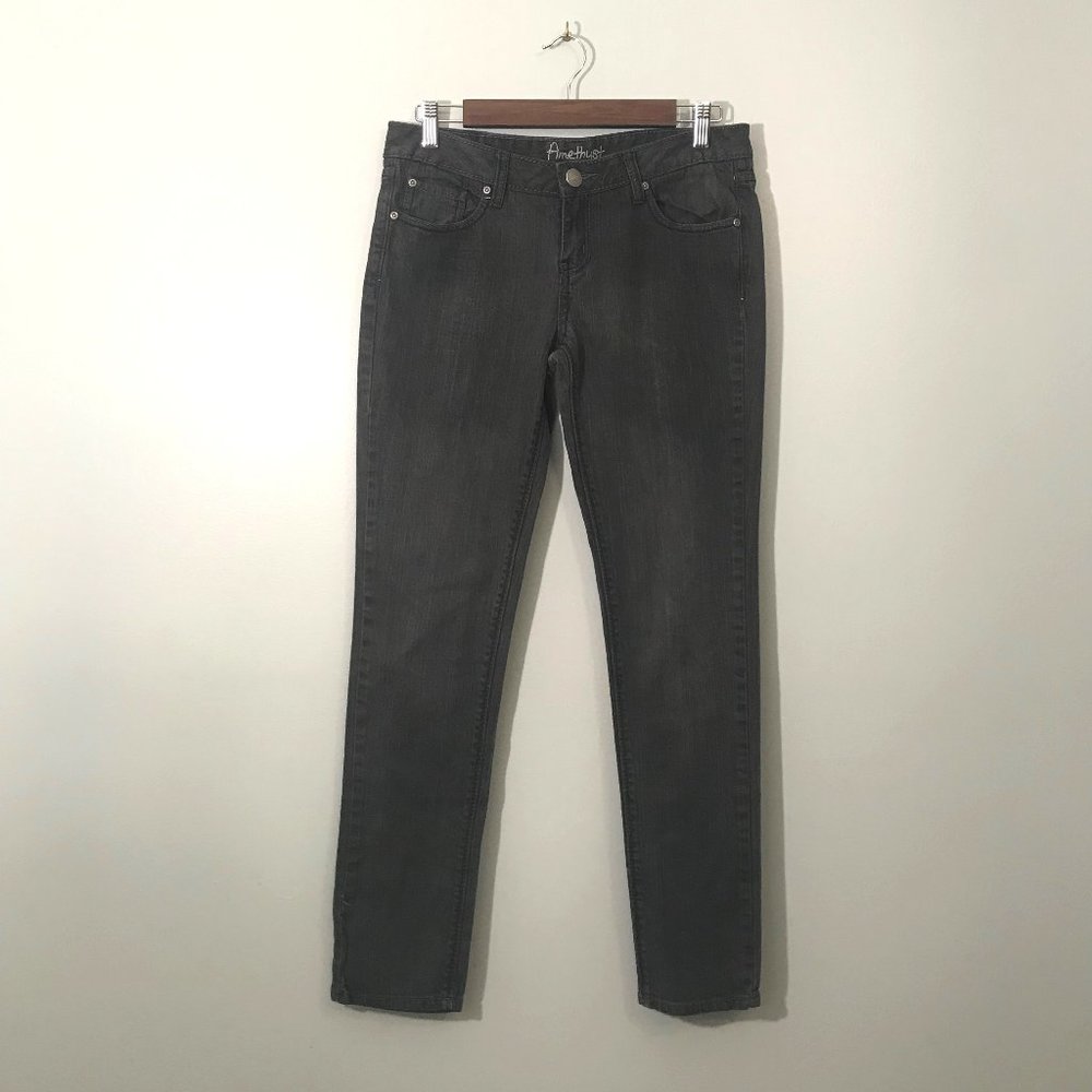 AMETHYST Dark Gray Skinny Jeans Juniors Size 9
